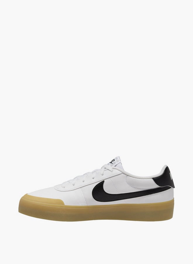 Nike Men COURT SHOT Logo Applique Lace-Up Sneakers - Image 4
