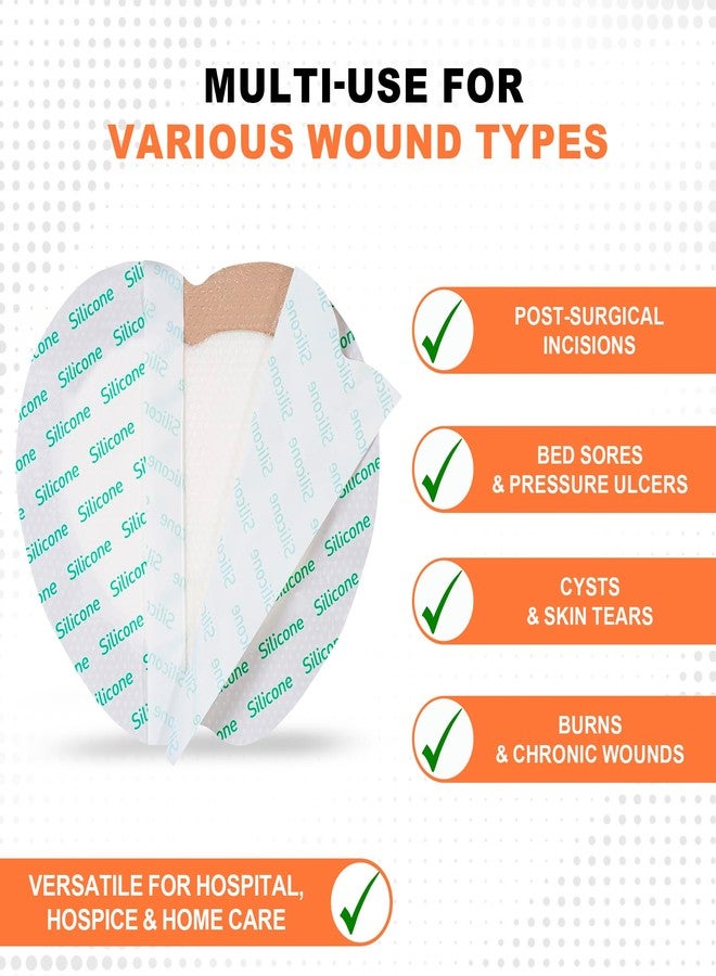 MedVance - Bordered Silicone PHMB Adhesive Foam Dressing Sacral Size 7"x 7" Box of 5 dressings - Image 5