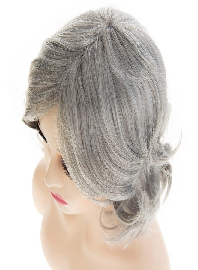 Beweig Gray Wig for Women Short Wavy Curly Fluffy Hair Synthetic Halloween Cosplay Costume Hair Wig - Image 5