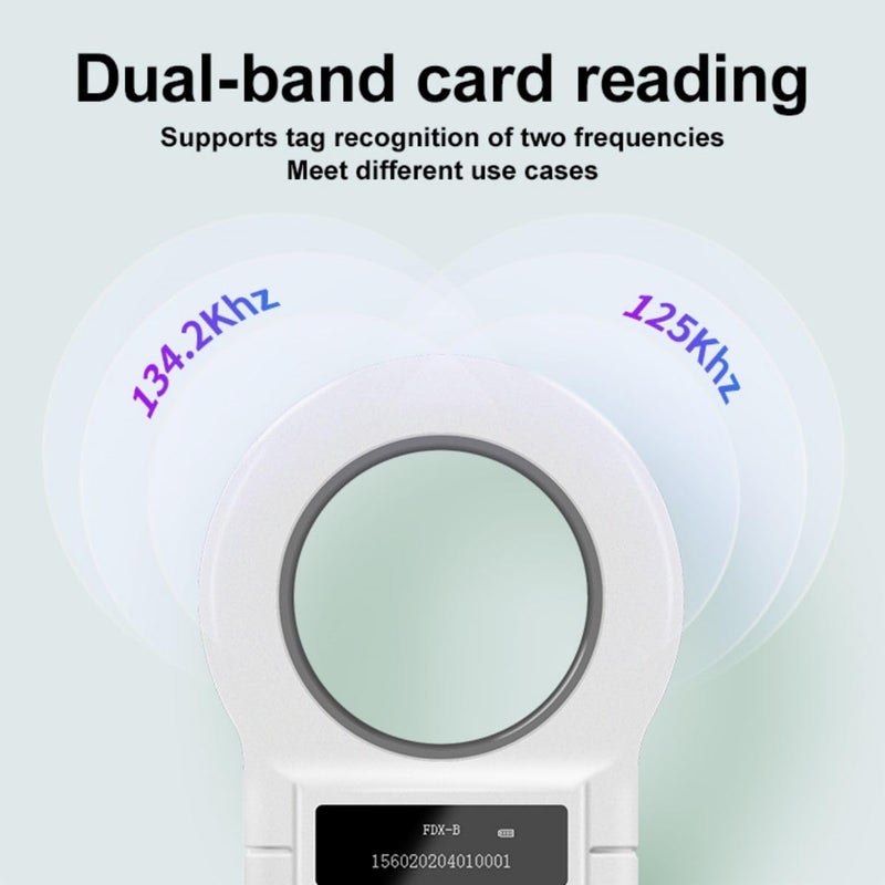 Yanzeo Pet Microchip Reader 134.2KHz/125KHz 15 Digits Pet Microchip Scanner for Dogs Cats FDX-B (ISO 11784/11785) - Image 3