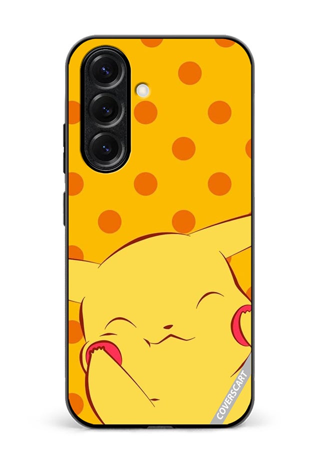 VR CREATIVE Protective Case Cover For Samsung Galaxy S25 Plus Cheeky Pikachu Design Multicolour