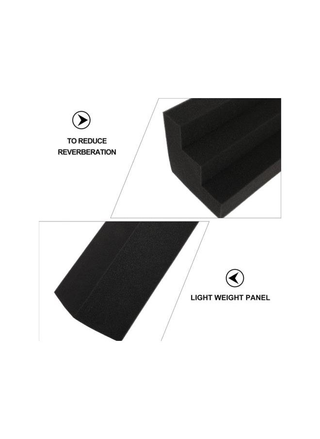 Acoustic Foam Panel Corner Foam Bass Trap Panel Soundproof Studio Foam Padding Noise Dampening Wall Panels Corner Block Finish Corner for Studio Home Theater Corner Sound Treatment (Black)