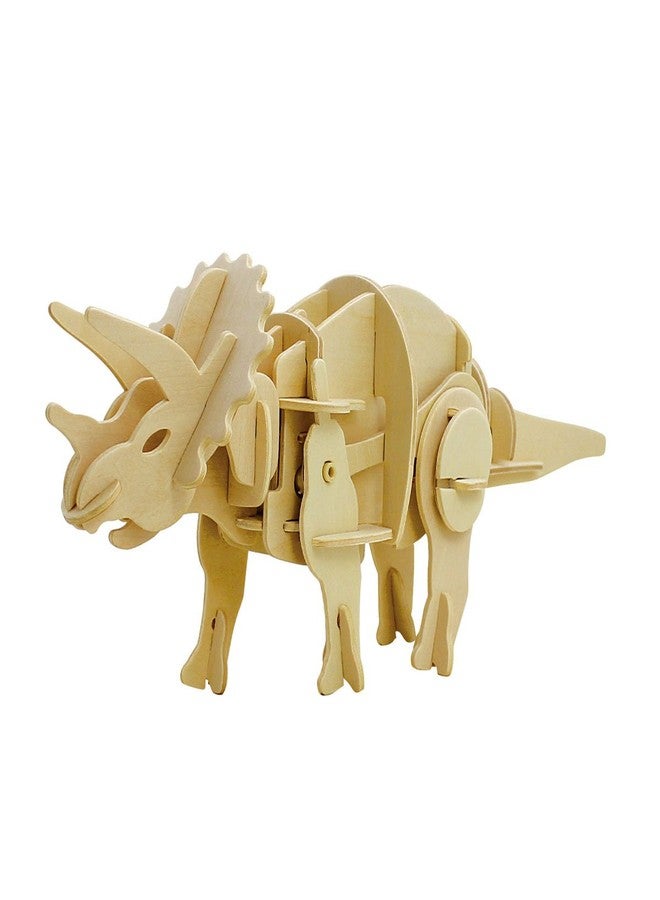 DINOROID Triceratops Walking 3D Wooden Dinosaur Puzzle - Image 1