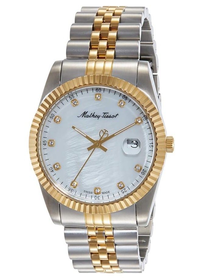 Mathey-Tissot - Mathy II Analog Mother of Pearl Dial Men;s Watch Multi-Color Band - H710BI - Image 1