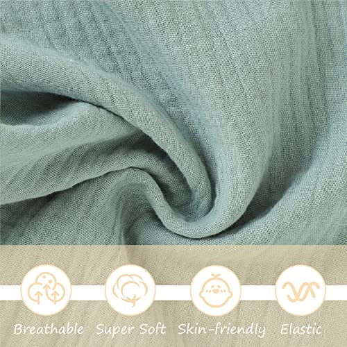 okdiy Organic Cotton Bunny Loveys for Babies,Newborn Baby Lovey Security Blanket,Lovies for Babies New Born Baby Unique Neutral Gifts Boys and Girls (Bunny-Green) - Image 4