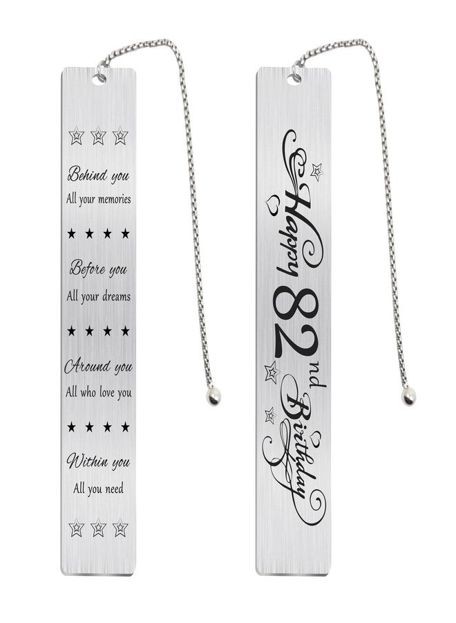 Jzxwan Happy 82nd Birthday Gifts for Women Men, 82 Year Old Birthday Bookmark, Female 82 Yr Old Bday Card Gift Ideas, 1943 Book Mark for Woman Man, 82nd Bday Decorations - Image 1