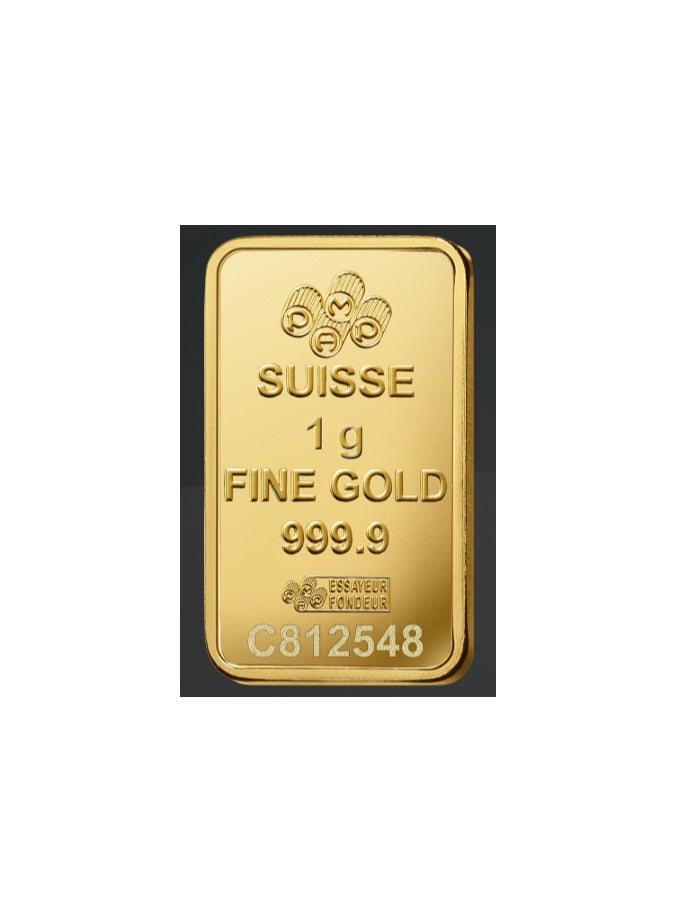PAMP CKS Suisse Pamp 1 Gram 24k Gold Bar - 1 Grams Gold Bar 24KT 999.9 Purity  - Image 4