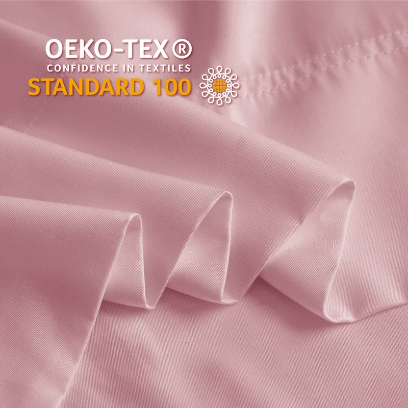 بيديليت حالات وسادة بحجم كينج بيدليت مجموعة من رايون مستمدة من حالات وسادة تبريد الخيزران للنوم الساخن والتعرق الليلي في وسادات الظرف الناعمة الحريرية (الورد الوردي 20 "" x40 "") - Image 5