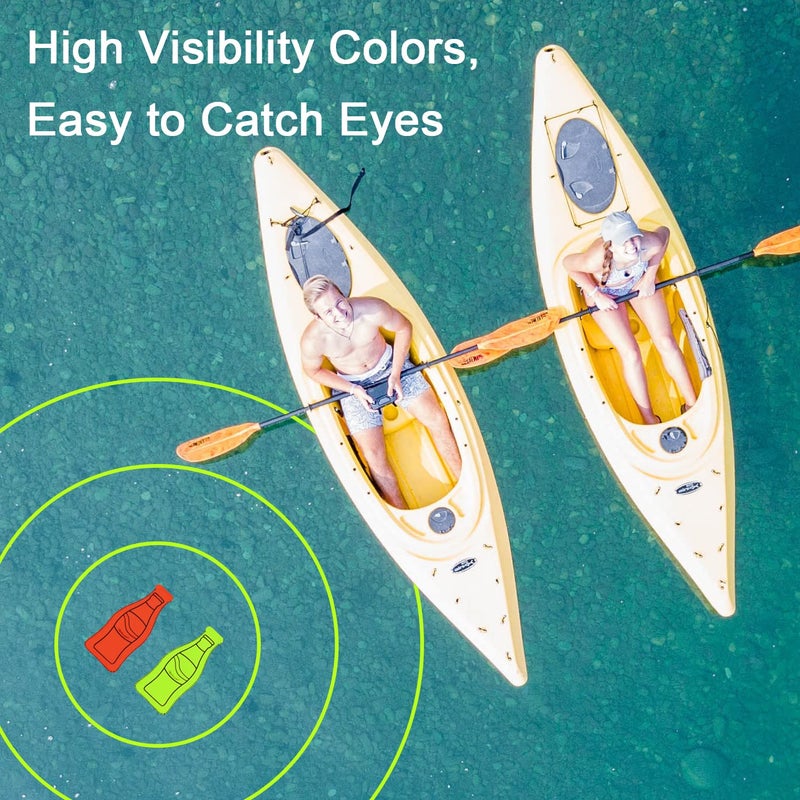 Wisdompro Floating Keychain for Boat Keys, Float 5 to 6 keys, Waterproof Neoprene Key Chain - Orange, Green - Image 3