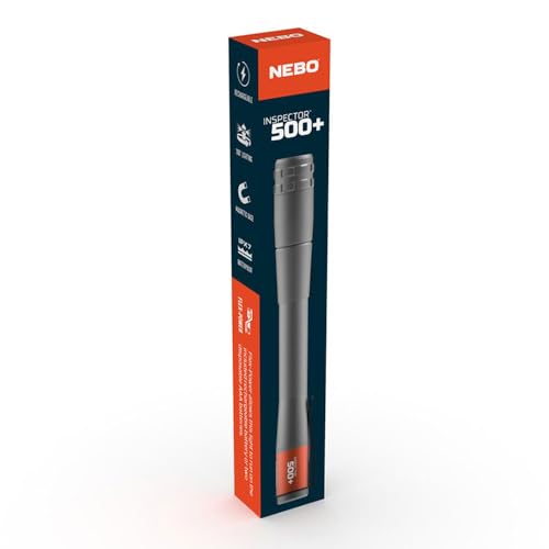 NEBO Inspector 500+ Flex Pen Light | 500 Lumens, 8 Light Modes, Rechargeable LED Flashlight & 360 Degree Area Lighting, Magnetic Base, IPX7 Waterproof, Pocket Size for EDC, Includes USB Charging Cable - Image 2