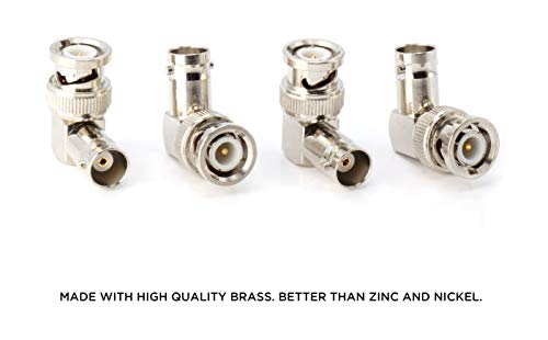 THE CIMPLE CO BNC Elbow Male Female Adapter, 90 Degree Angle, 4 Pack, UL Listed - Image 5