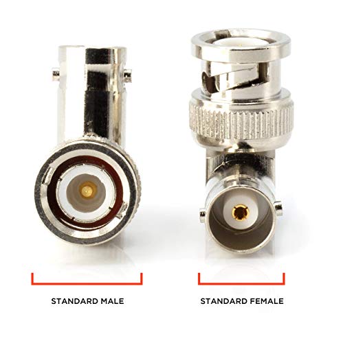 THE CIMPLE CO BNC Elbow Male Female Adapter, 90 Degree Angle, 4 Pack, UL Listed - Image 4