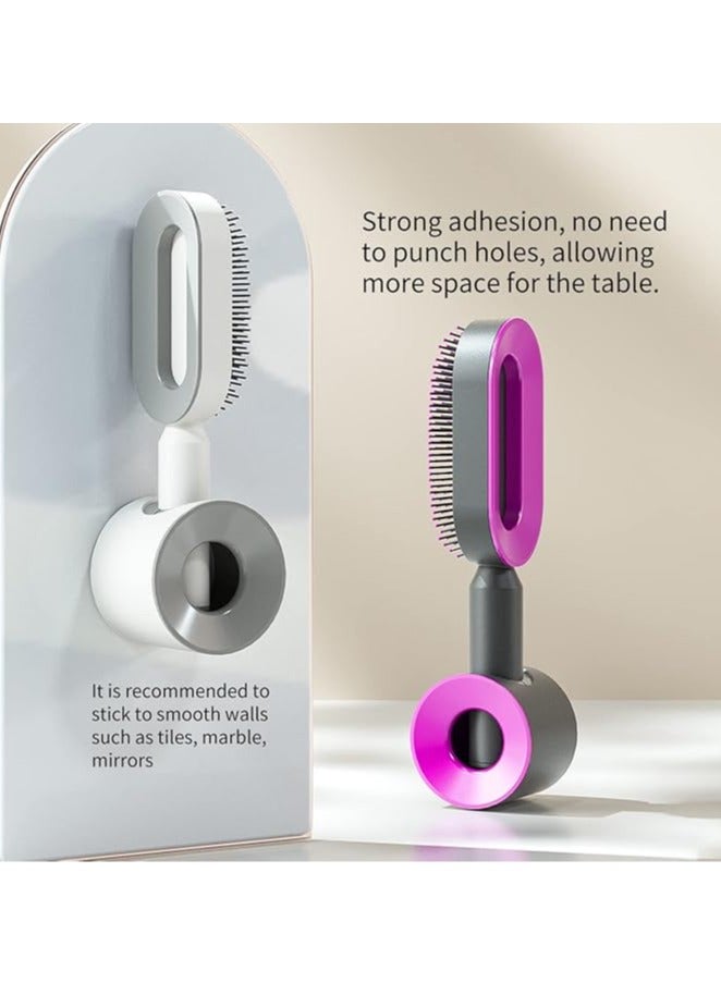 عام فرشاة الشعر مع دعامة - فرشاة الشعر بوسادة لفك التشابك - فرشاة الشعر بقضيب سميك/مجعد/طويل/قصير - فرشاة فك التشابك لعروض الرجال والنساء بشعيرات نايلون. - Image 2