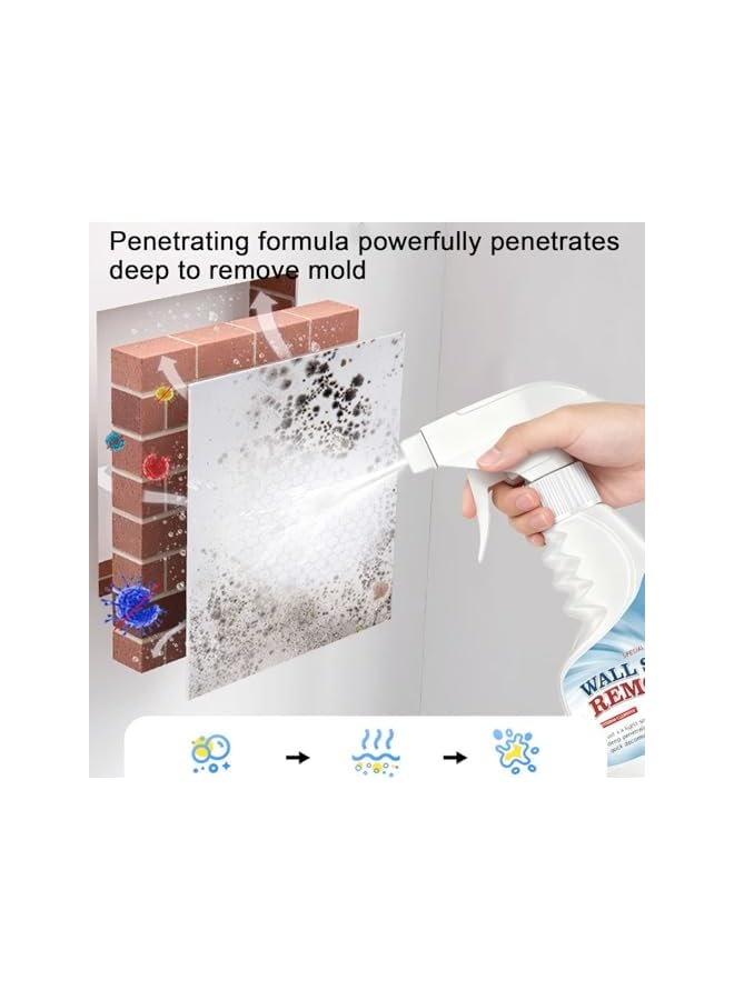 Wall Stain Remover, Ceiling Mold Remover,120ml Mold Stain Cleaner,Shower Wall Cleaner - for Shower Kitchen Toilet Sink Bathtub Household Bathroom Ceiling - Image 4