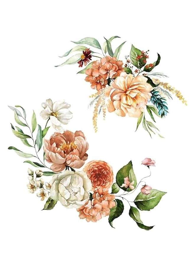 Toilet Sticker Self-Adhesive Waterproof Bathroom Toilet Seat Lid Cover Decals Stickers Floral Sticker for Home Bathroom Decor Toilet Lid and Tank Covers, Toilet Lid Decals, Toilet Accessories - Image 2