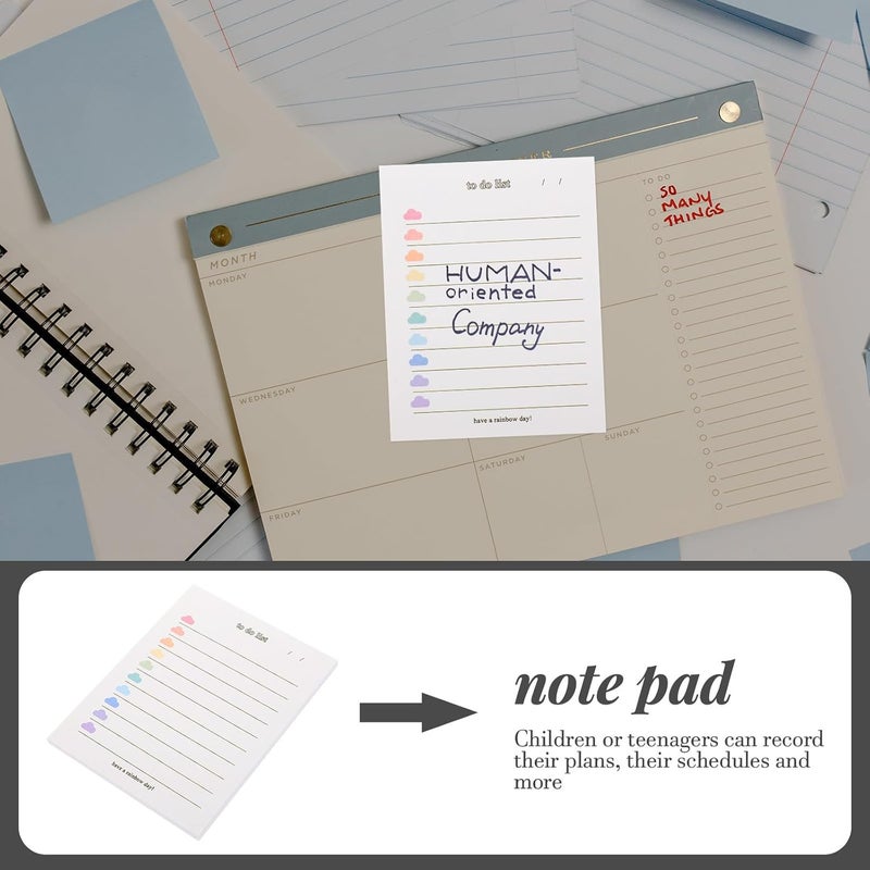 BCOATH 3pcs Colorful Cloud to Do List Memo Pads Portable Multi-function Note Pads Compact Writing for Students and Home Office - Image 5