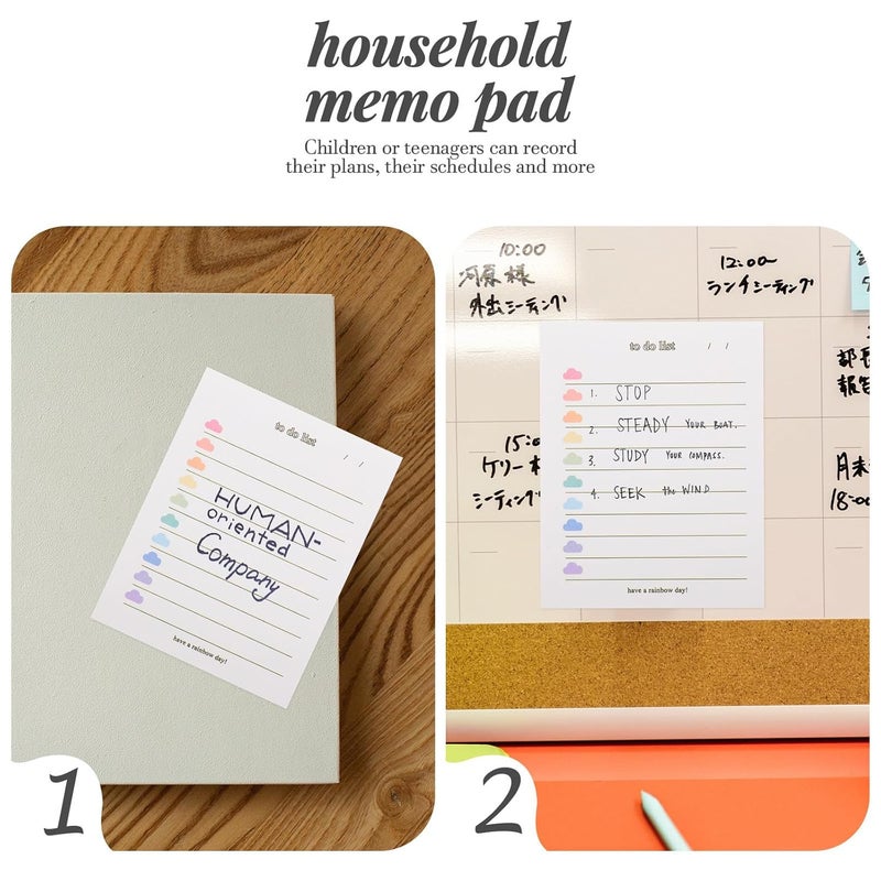 BCOATH 3pcs Colorful Cloud to Do List Memo Pads Portable Multi-function Note Pads Compact Writing for Students and Home Office - Image 3