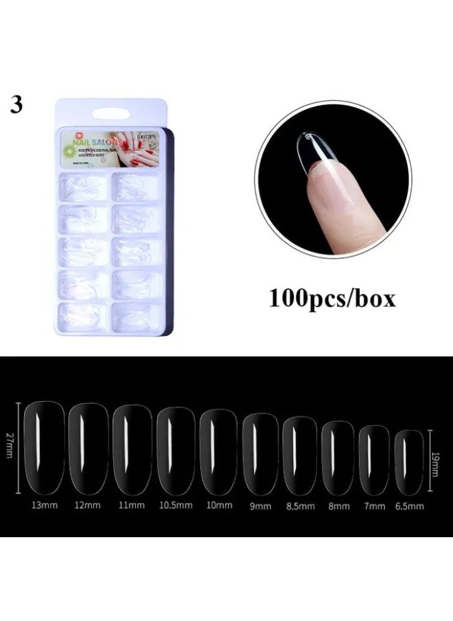 fack nails 100 pcs transparent - pzsku/Z1447BDB1657CEAD905BFZ/45/_/1704728918/ded44782-0393-44de-aa14-f30ceffa32fc