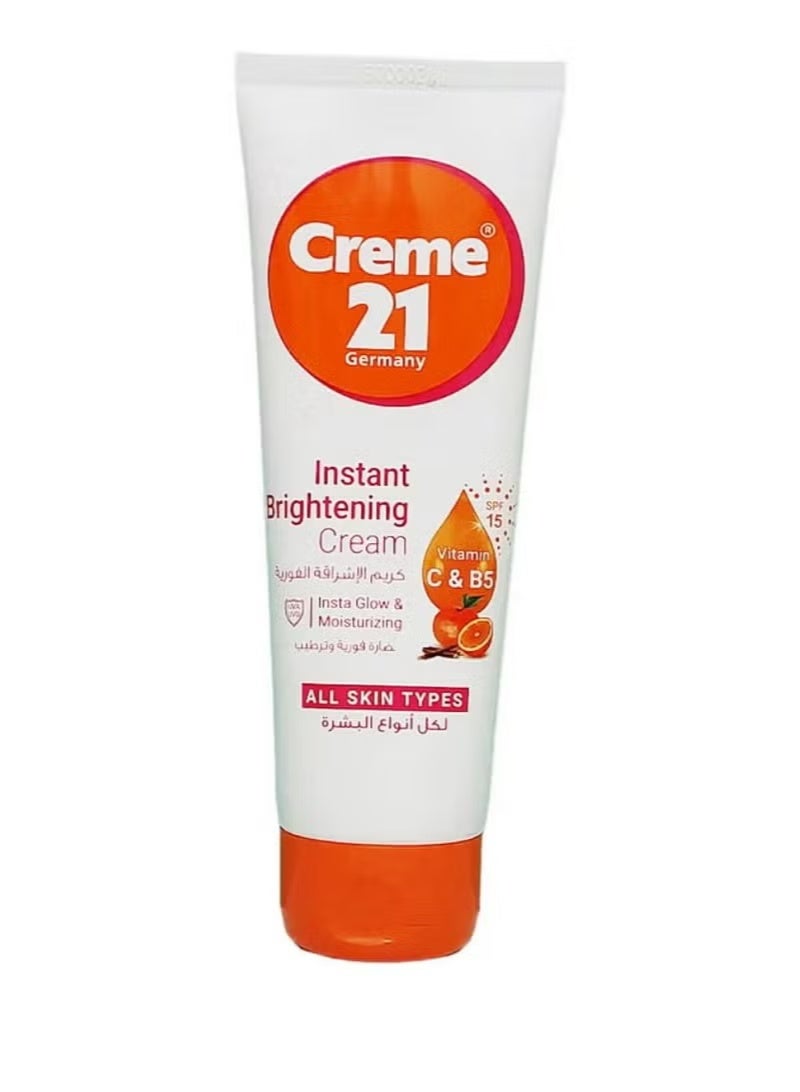 Creme 21 Instant Brightening Cream All Skin Types 100 ml - Image 2