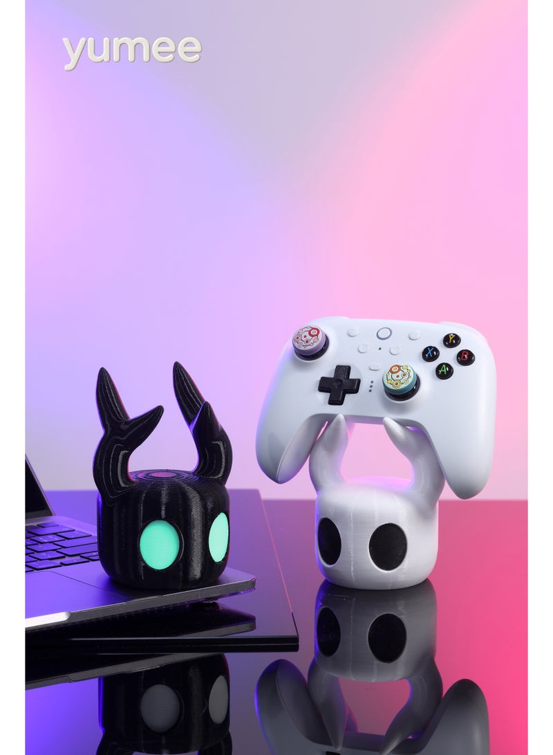 yumee 3D Printed Controller Stand with Hollow Anime Figure – Minimalist White Gaming Holder, 12CM PVC Decor Statue  - Image 3