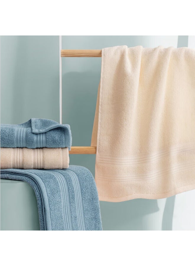 JD.com Jd Jingzao 90g Antibacterial Pure Cotton Towel, Class A Soft Quick-drying Xinjiang Cotton, Thickened Face Towel, 2 Pieces, White + Blue - Image 3