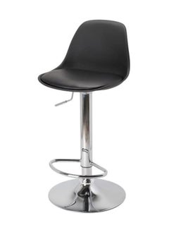 MAPLE HOME DECORATION Maple Home Swivel High Chair Bar Stool Adjustable Up Down Stainless Steel Base Office Restaurant Furniture (Black-1pcs)  - Image 1
