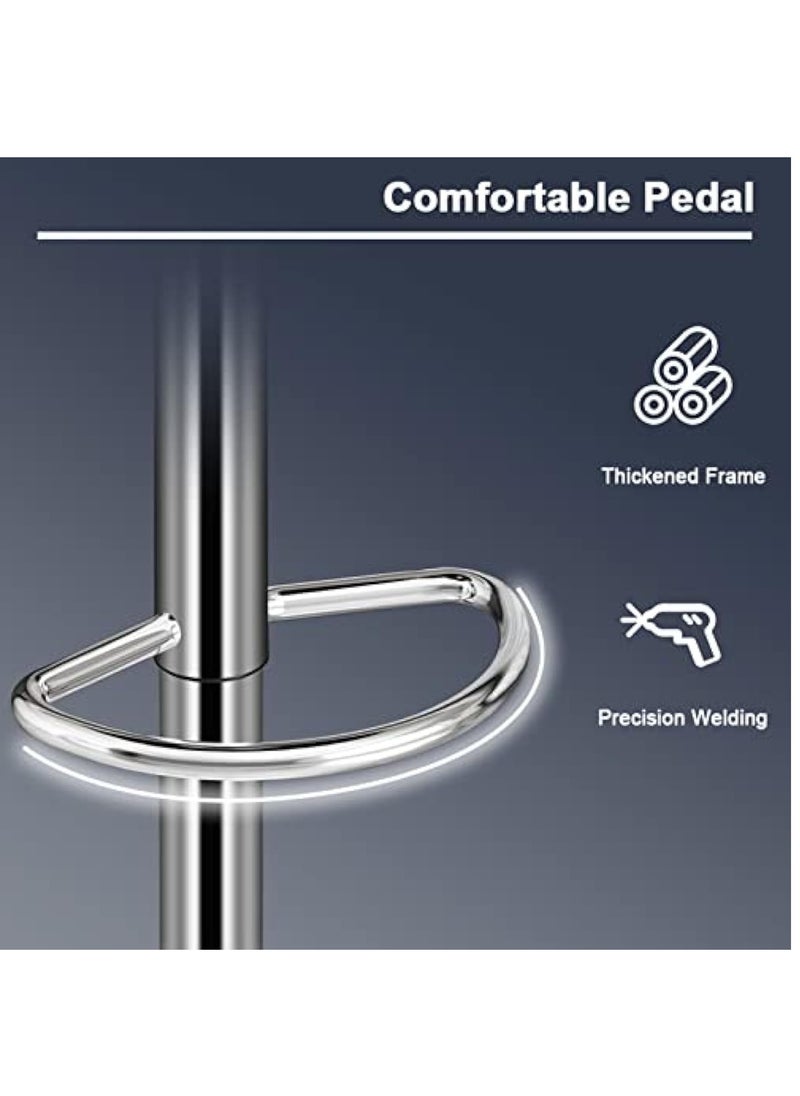 MAPLE HOME DECORATION Maple Home Swivel High Chair Bar Stool Adjustable Up Down Stainless Steel Base Office Restaurant Furniture (Black-1pcs)  - Image 4