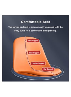 MAPLE HOME DECORATION Maple Home Swivel High Chair Bar Stool Adjustable Up Down Stainless Steel Base Office Restaurant Furniture (Black-1pcs)  - Image 2