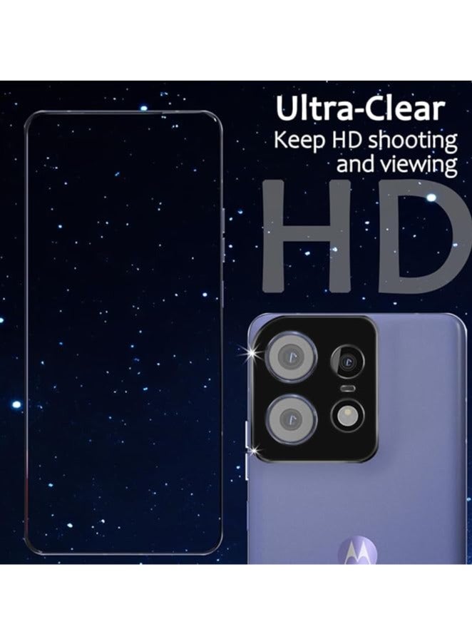 عام واقي شاشة لموتورولا موتو إيدج 50 برو، يشمل 2 واقي شاشة للكاميرا و2 فيلم حماية. يتميز بصلابة 9H، ويأتي كحماية زجاجية للكاميرا وشاشة جهاز Moto Edge - Image 5