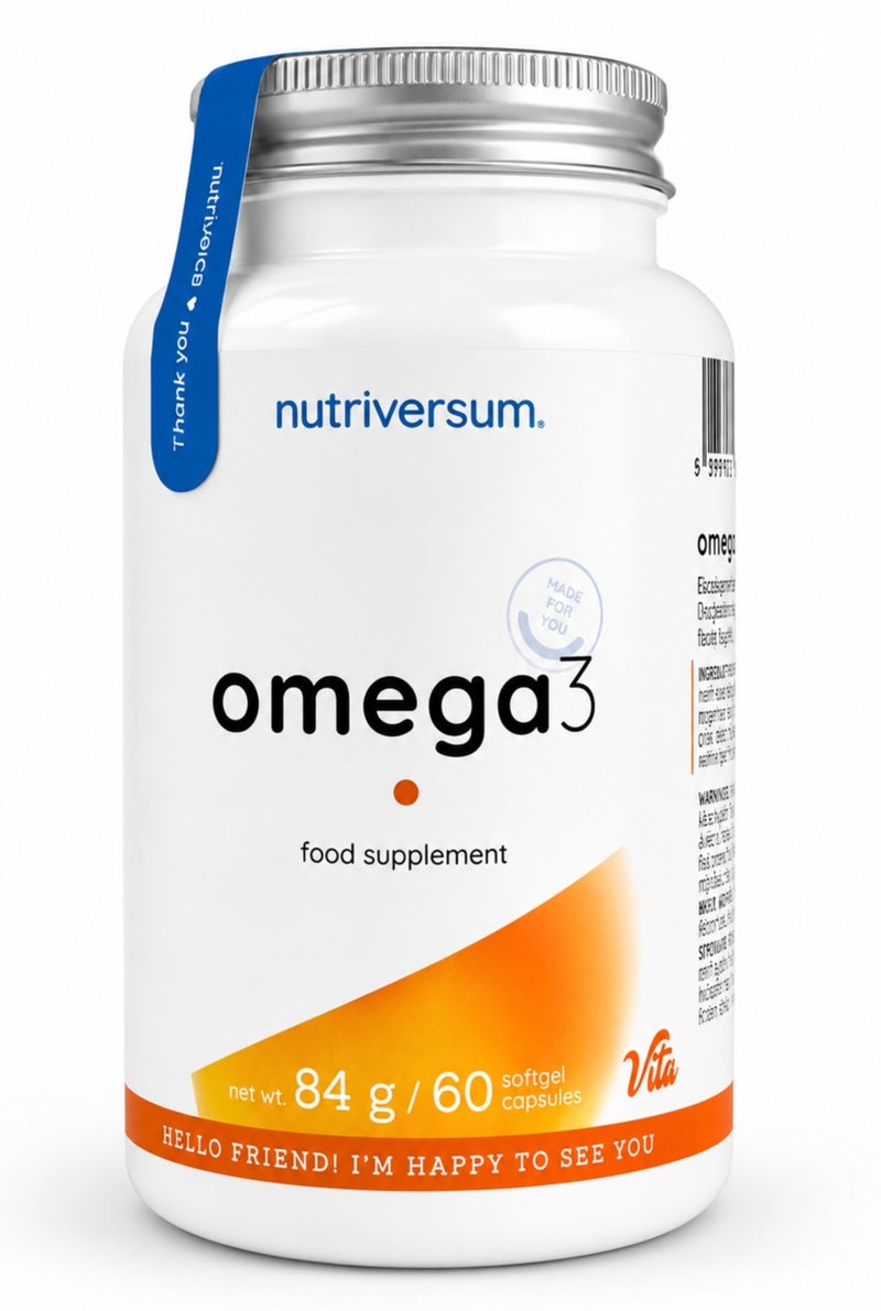 Omega 3 Fish Oil Softgel Capsules 60 Softgels | High Strength Omega-3 Fatty Acids with EPA & DHA | Supports Heart, Brain & Eye Health | Made in Hungary