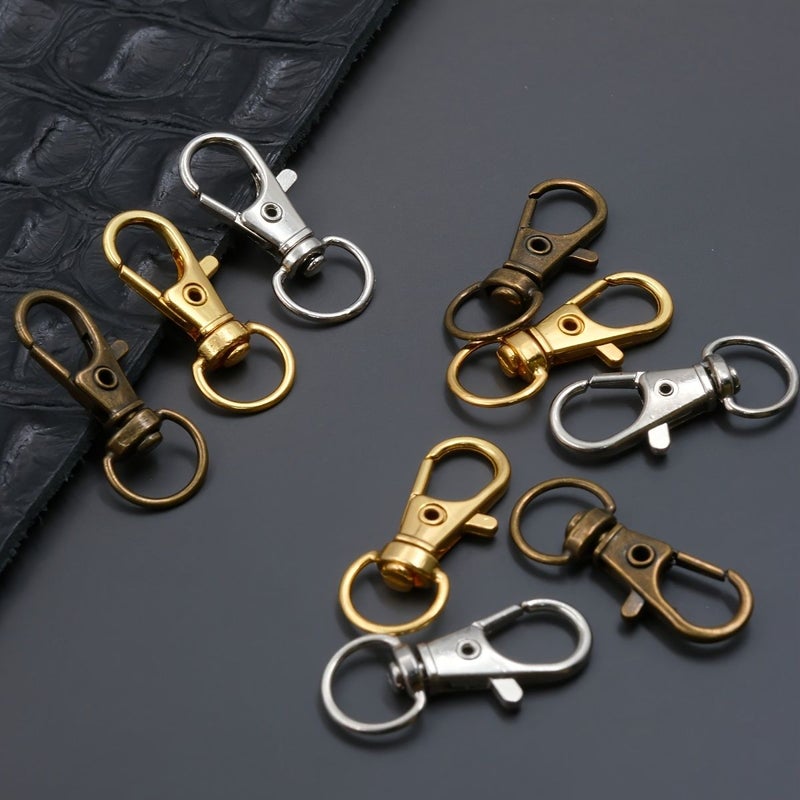 Bronze 15pcs Zinc Alloy Swivel Lobster Clasp Keychain for Craft - Image 1