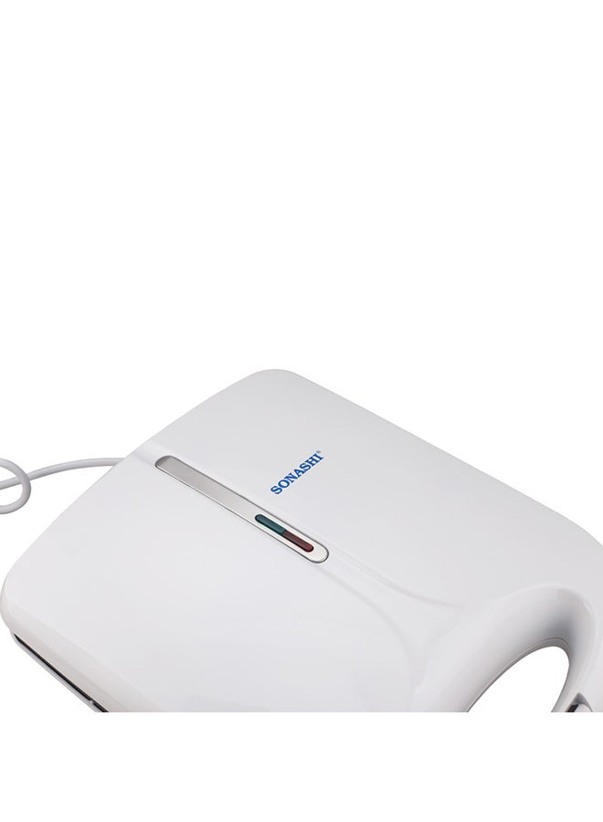 SONASHI 4 Slice Grill Maker – Non-Stick Grill Plate with Cool Touch Body | Power On & Ready Indicator with Overheat Protection - Convenient Handle Locking System | Easy Grill Maker 1400 W SGT-842N1 White - Image 5