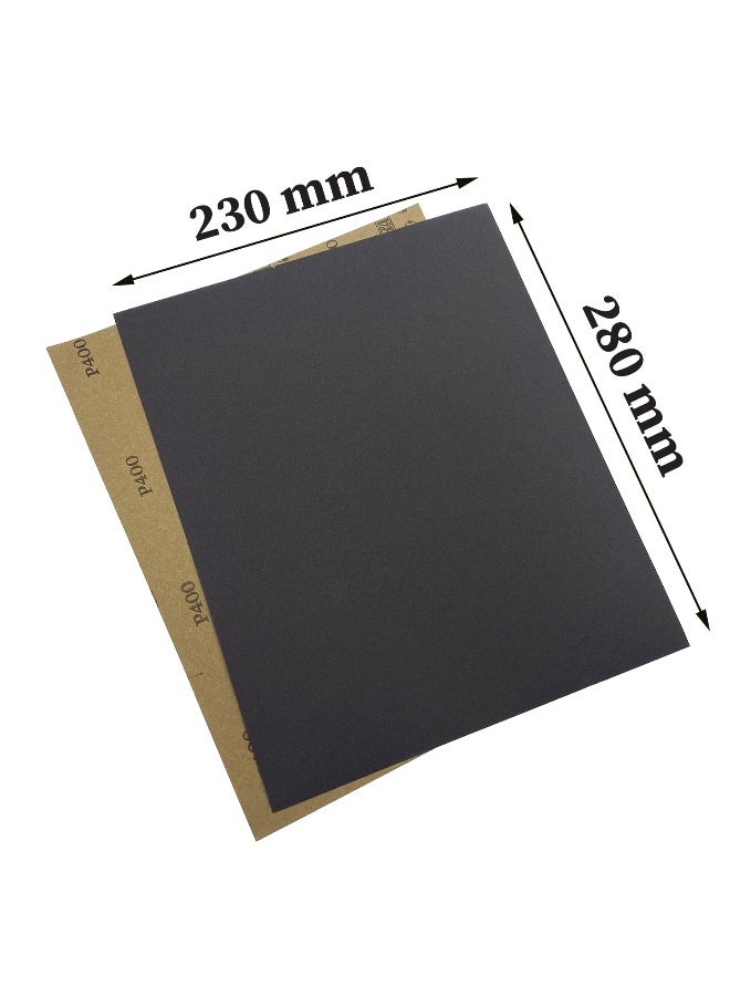 AutKerige Wet Dry Sandpaper, 9 x 11 Inch Assorted Grit Sanding Sheets (400/600/800), 15PCS Premium Silicon Carbide Sand Paper for Wood Metal Ceramic or Auto Polishing and Scratches Removing - Image 5
