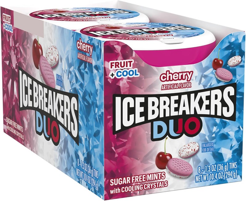 Ice breakers أقراص آيس بريكرز ديو بنكهة الكرز خالية من السكر - Image 3
