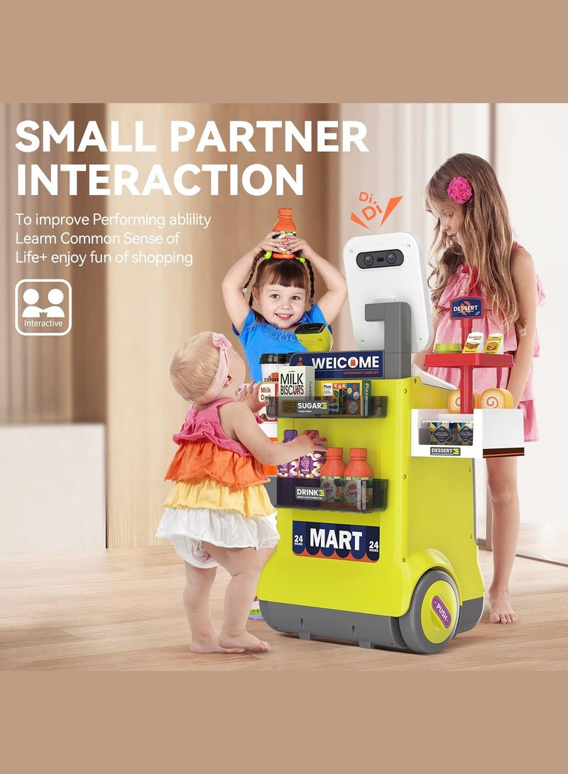 Interactive Kids Shopping Cart Toy Set – Pretend Play Supermarket with Scanner, Register, Groceries, Money & Sound Effects – Educational Toy  - Image 3