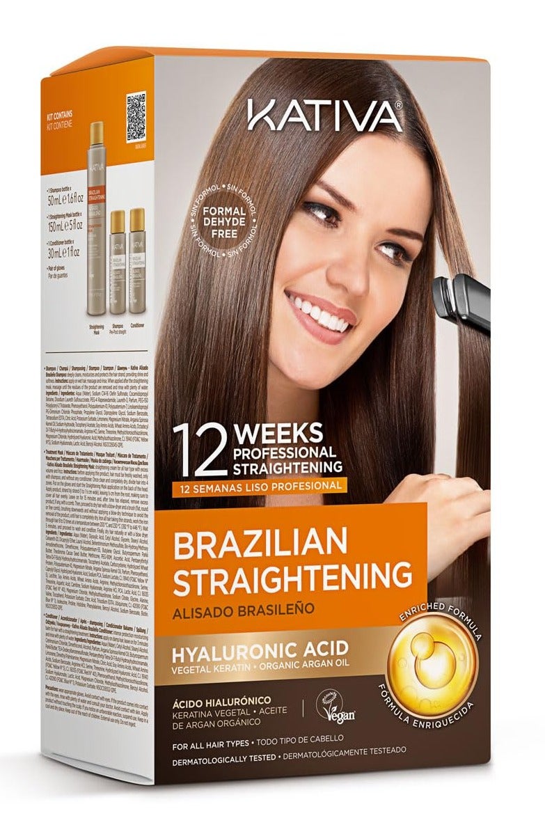 Kativa Keratin And Argan Oil Brazilian Straightening Kit Pack1 - Image 1