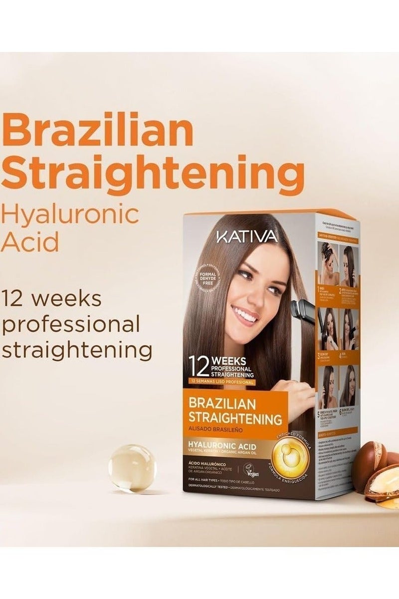 Kativa Keratin And Argan Oil Brazilian Straightening Kit Pack1 - Image 4