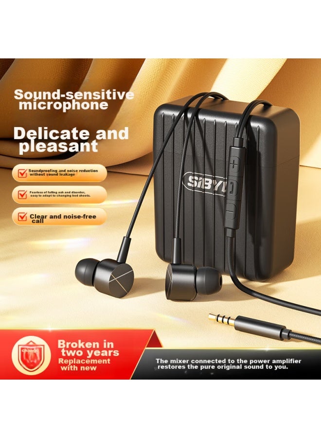 Sibyl Wired Earphones In-ear Gaming Noise-canceling 3.5mm Round Hole High-quality Laptop Karaoke With Microphone Button For Pubg Tablet Compatible With Honor Vivo - Image 4