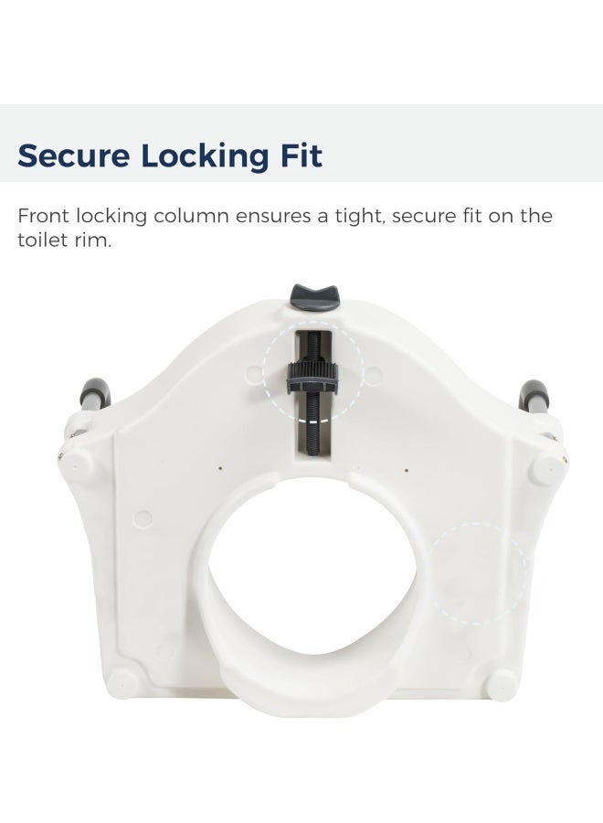 إم مياويان معزز المرحاض مع مساند للذراعين، وسادة مرتفعة، مقعد مرتفع، مرحاض، كرسي حمام، درابزين مرحاض لكبار السن - Image 5