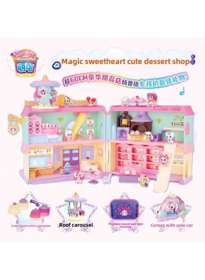 هدية رائعة لعيد ميلاد عائلة Moe Magic Sweetheart Cake Castle Sweet Shop Magic Key Hospital Castle Family - اللون: قطيفة لطيفة على شكل باليه - Image 2