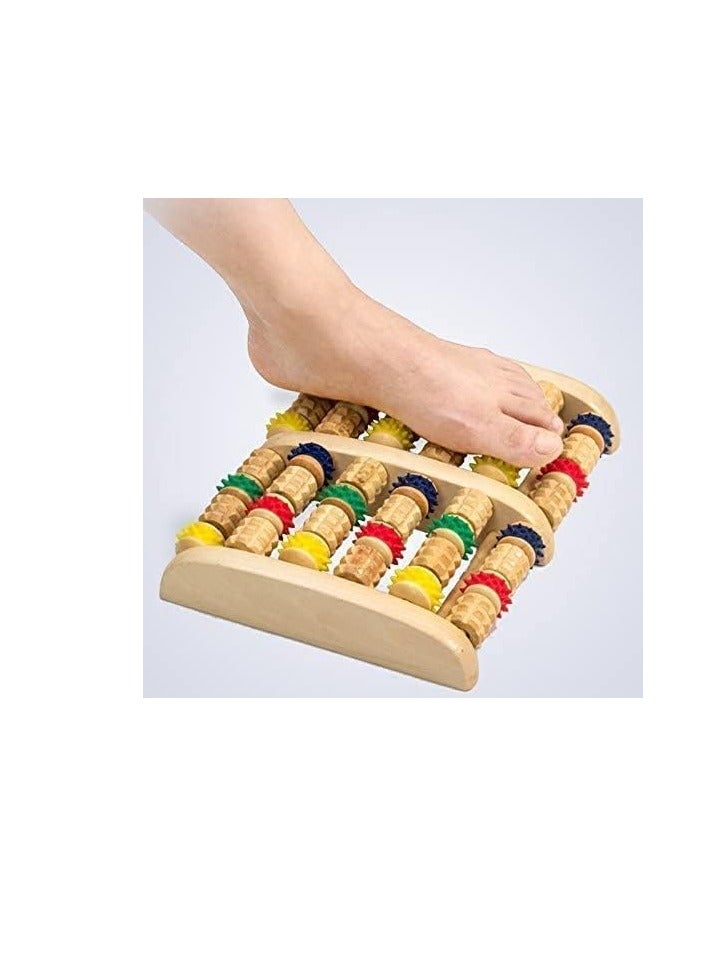 Premify Dual Foot Massager Roller with No-Slip Design, Wooden Massage Pied Foot Massager for Plantar Fasciitis Pain Relief Heal Spur, Deep Tissue Acupressure Feet & Heel Massager  - Image 2
