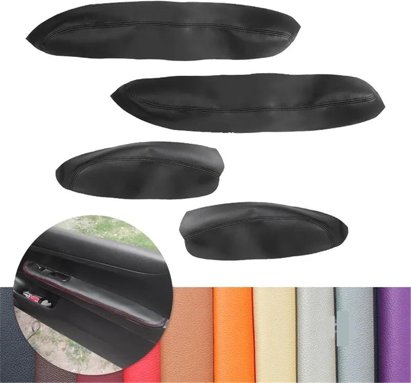 QASULER Microfiber Leather Door Armrest Covers for Peugeot 307 - Image 4