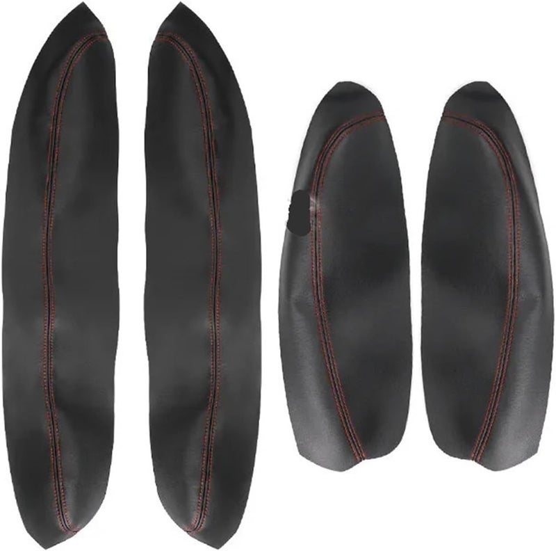 QASULER Microfiber Leather Door Armrest Covers for Peugeot 307 - Image 1