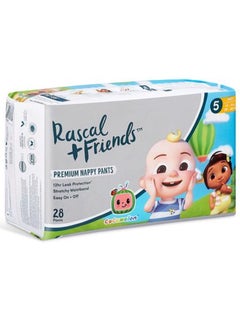 Rascal + Friends Rascal + Friends CoComelon Edition Premium Pant Style Nappies Size 4, 10-15kg, 12hr Absorption, Stretch Waist - 32Pieces  - Image 3