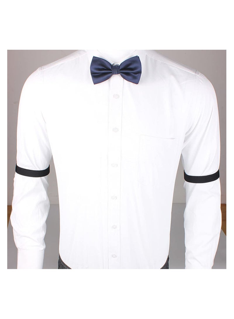 أربطة ذراع مرنة قابلة للتعديل، 4 أزواج من حاملات أكمام القميص المضادة للانزلاق للرجال والنساء - Image 2