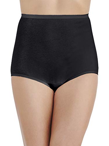 Vanity Fair Women's Perfectly Yours Tailored Cotton Brief Panty 15318, Midnight Black, X-Large/8 - Image 2