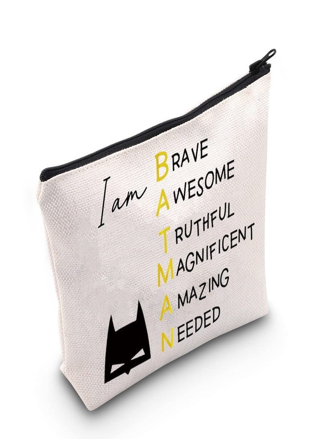 MEIKIUP Bat Movie Inspired Gifts for Fan Bat Character Makeup Cosmetic Bag Bat Lover Gift for Women (Bat Character Bag) - Image 1