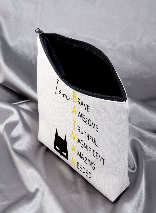 MEIKIUP Bat Movie Inspired Gifts for Fan Bat Character Makeup Cosmetic Bag Bat Lover Gift for Women (Bat Character Bag) - Image 3