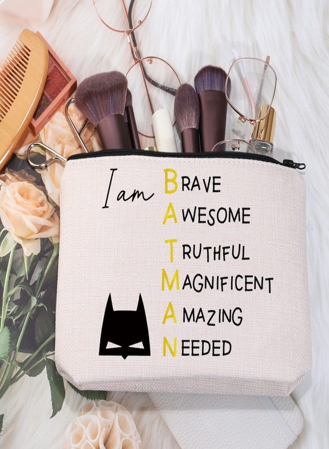MEIKIUP Bat Movie Inspired Gifts for Fan Bat Character Makeup Cosmetic Bag Bat Lover Gift for Women (Bat Character Bag) - Image 4