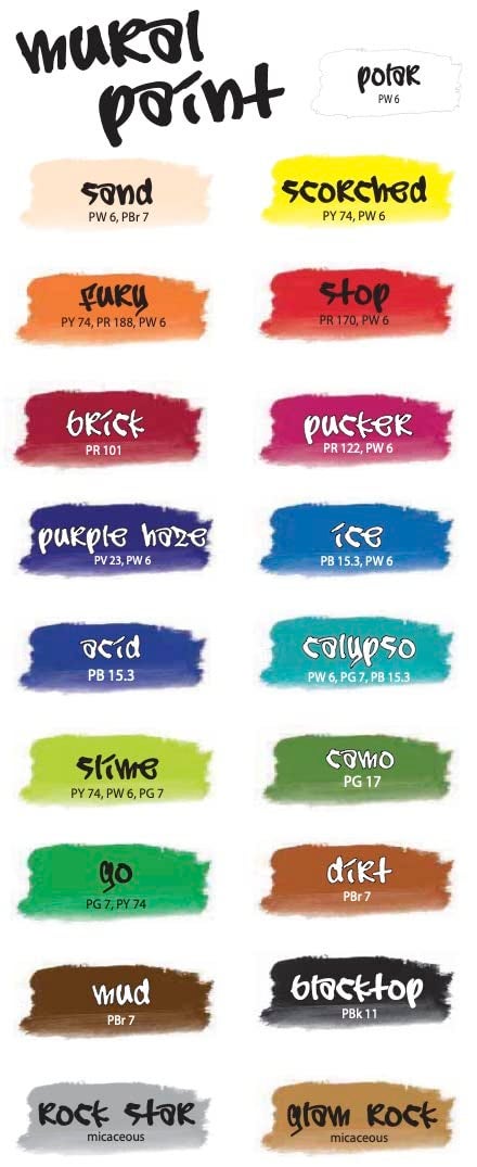 Chroma Mural Paint, Assorted Bright Colors, Pints, Set of 6 - Image 3